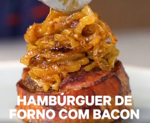 Hambúrguer de Forno com Bacon