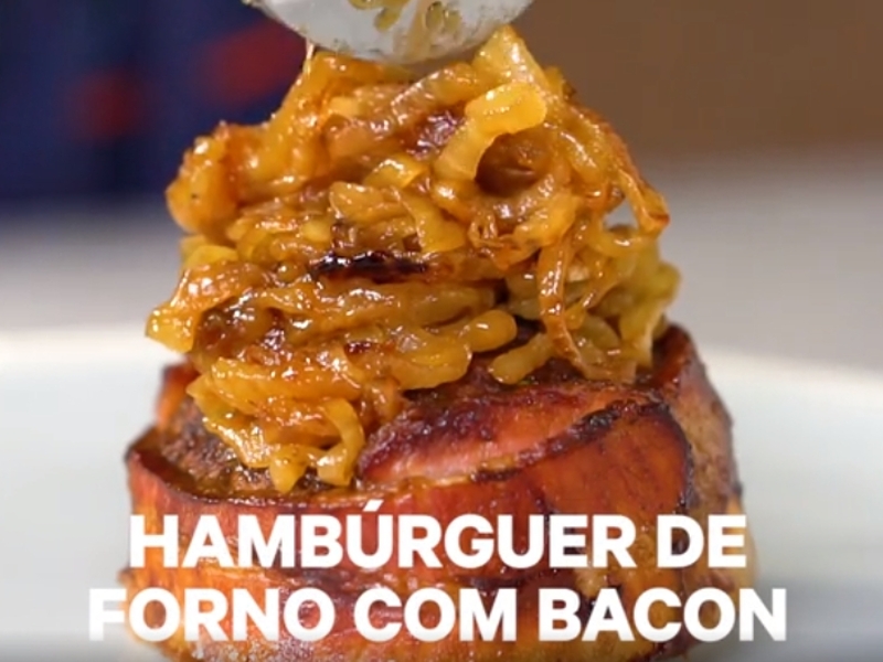 Hambúrguer de Forno com Bacon