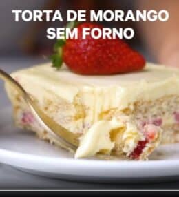 Torta de Morango Sem Forno